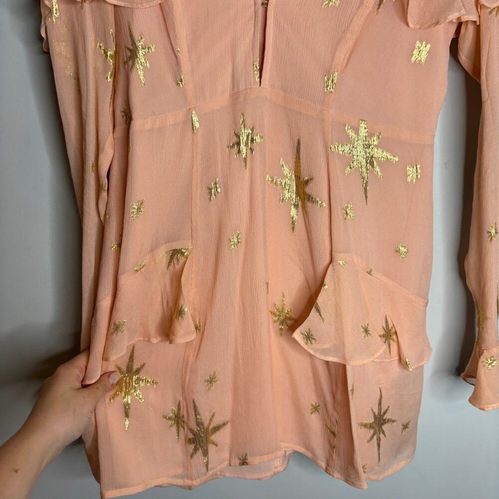 For Love & Lemons Gilded Star Mini Dress - Picture 8 of 12